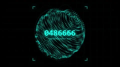 Digital Binary Code Spiral Animation Concept Background Loop Stock Footage 346002713