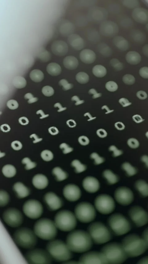 Digital Binary Code Stream, Tech Background Stock Footage 331127396