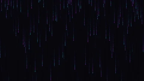 Digital binary code streaming down in purple and cyan neon colors motion ba.. Video stock 341770758