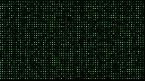 Digital binary code streaming down glowing green lines on black screen moti.. Stock-Footage 343155004