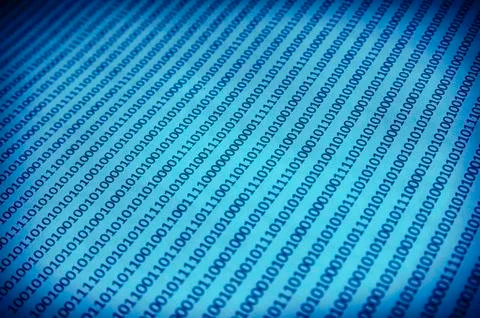 Digital Binary Code Techno Wallpaper 스톡 사진