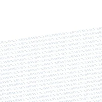 Digital binary code white background Stock Illustration