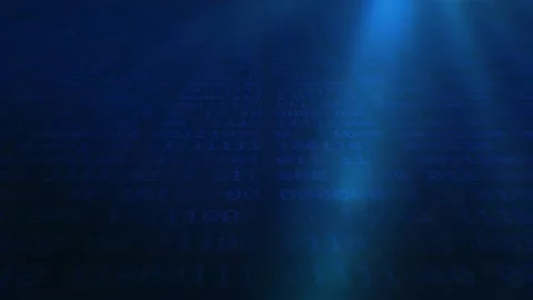 Digital binary data and secure data concept in perspective. Abstract binary c Stock Footage 146020165