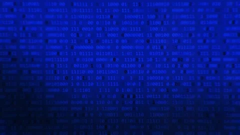 Digital binary data and secure data concept in perspective. Abstract binary c Stock Footage 146734645
