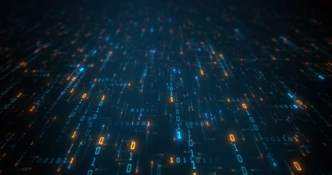 Digital binary data. Compiling, optimizing Neural Nets. 動画素材 138330766