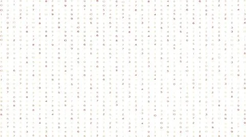 Digital binary data on computer white screen. 스톡 일러스트