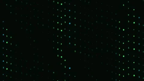 Digital Binary Data Flow Video stock 342589561