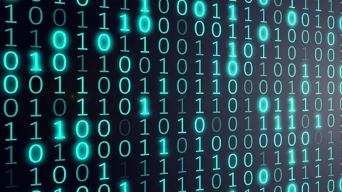 Digital binary data Stock Footage 168947707