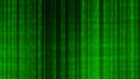 Digital binary data in green light beams matrix Stock Footage 255025813