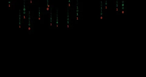 Digital binary data, matrix streaming code background Video stock 109159342