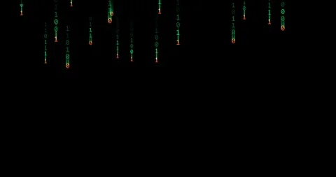 Digital binary data, matrix streaming code background Video stock 109159371