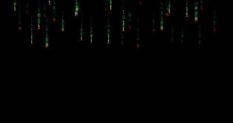 Digital binary data, matrix streaming code background Video stock 109159443