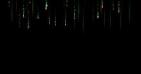 Digital binary data, matrix streaming code background Stock Footage 109159454
