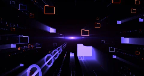 Digital binary data, matrix streaming code background Video stock 110868940