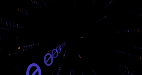 Digital binary data, matrix streaming code background Video stock 110875294