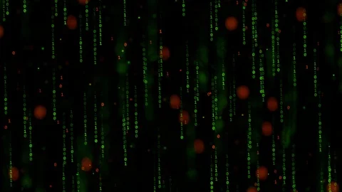 Digital binary data, matrix streaming code background. Video stock 115533821