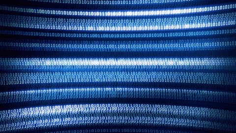 Digital Binary Data Moving Background Stock Footage 85902673