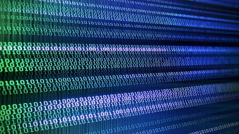Digital Binary Data Moving Background Stock Footage 85903221