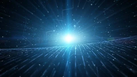 Digital binary data network cyberspace animation Stock Footage 334806410
