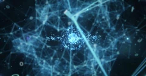 Digital binary data networks plexus abstract background 스톡 일러스트