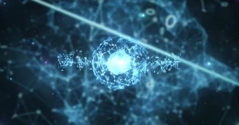 Digital binary data networks plexus abstract background Stock Illustration