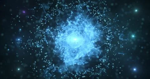 Digital binary data networks plexus abstract background Stock Illustration