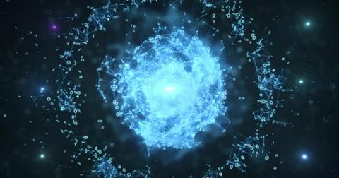 Digital binary data networks plexus abstract background Stock Illustration