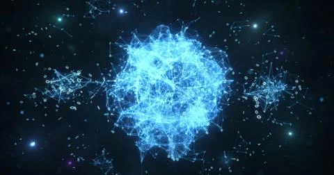 Digital binary data networks plexus abstract background Stock Illustration