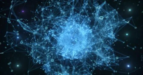 Digital binary data networks plexus abstract background Illustrazione stock