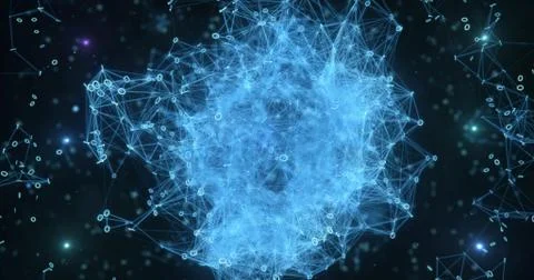 Digital binary data networks plexus abstract background 스톡 일러스트