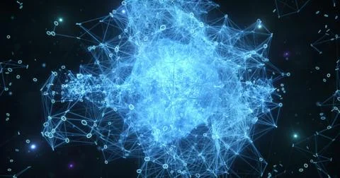 Digital binary data networks plexus abstract background Illustrazione stock