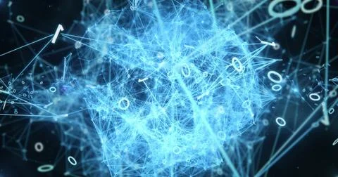 Digital binary data networks plexus abstract background イラスト素材