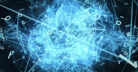 Digital binary data networks plexus abstract background 스톡 일러스트