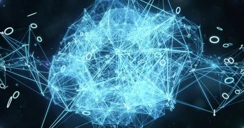 Digital binary data networks plexus abstract background Stock Illustration