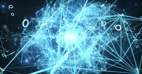 Digital binary data networks plexus abstract background 스톡 일러스트