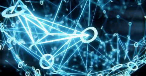 Digital binary data networks plexus abstract background 스톡 일러스트