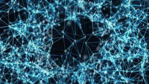 Digital binary data networks plexus abstract background Stock Illustration