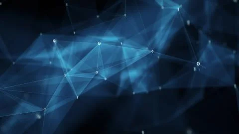 Digital binary data networks plexus abstract background Stock Illustration