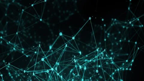 Digital binary data networks plexus abstract background 库存插图