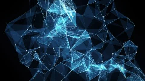 Digital binary data networks plexus abstract background Stock Illustration