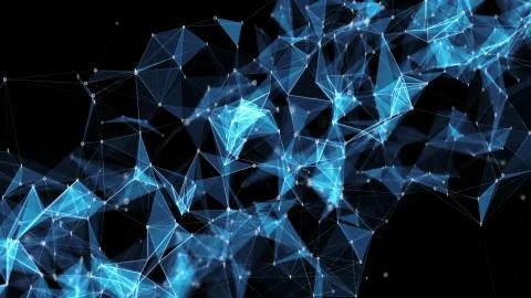 Digital binary data networks plexus abstract background Stock Illustration