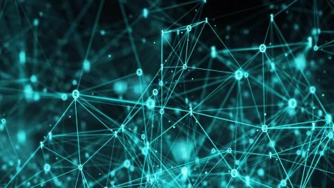 Digital binary data networks plexus abstract background Illustrazione stock