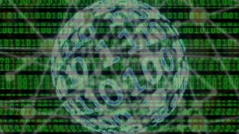 Digital binary data scan loop background Stock Footage 94223147