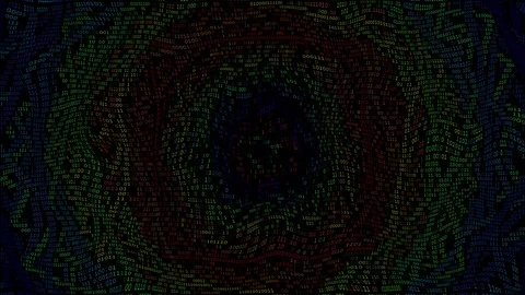 Digital Binary Data Scan Loop Background. Stock Footage 125536621