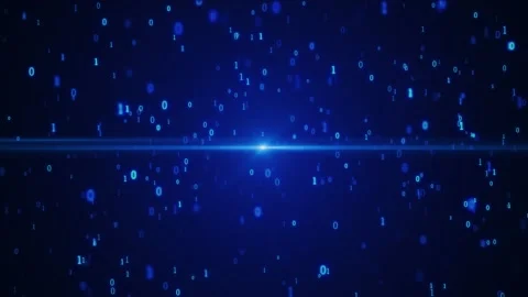 Digital binary data, streaming code matrix background. Concept programming code Stock Footage 150995241