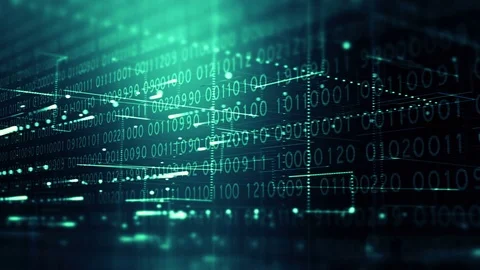 Digital binary data transmitted at high speed Stock Footage 81858326