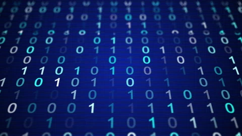 Digital Binary Data Video Animated Background Stock Footage 342477838