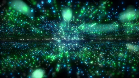 Digital Binary Field Stock Footage 262958539