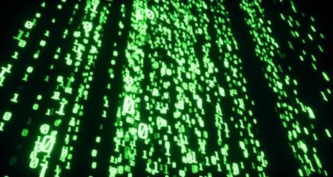 Digital Binary Lines Code Green Illustrazione stock