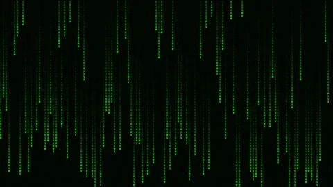 Digital binary matrix code falling down on black background in vertical gre.. Video stock 344651448